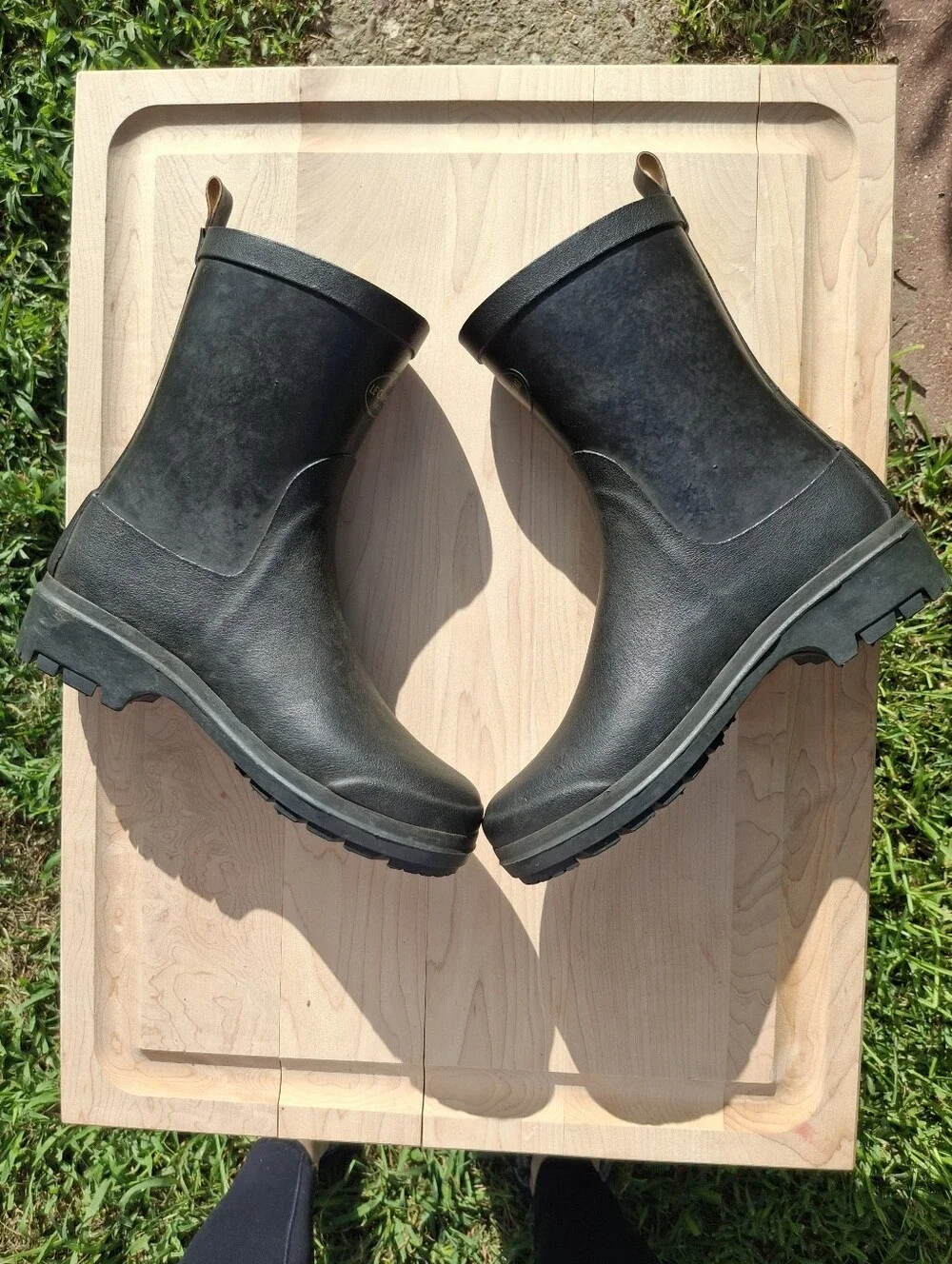 Le Chameau Women's Black Giverny Jersey Lined Battillon Mid Calf Boots Size 9